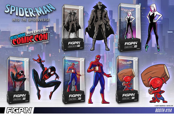 FiGPiN Into the SpiderVerse 5 Piece Set NYCC Exclusive
